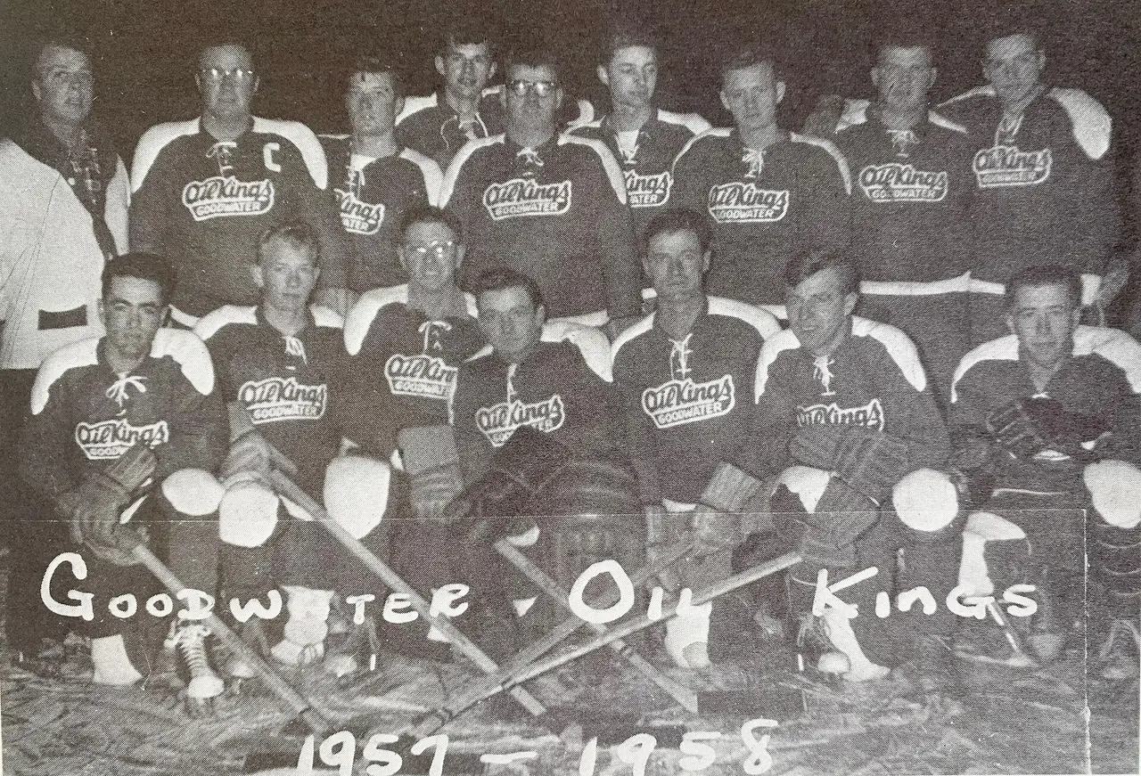 Goodwater Oil Kings hockey team, 1957-58, 1957-1958